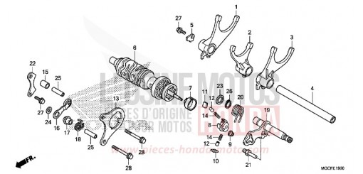 BARILLET DE SELECTION/FOURCHETTE DE SELECTION CB1100NAK de 2019